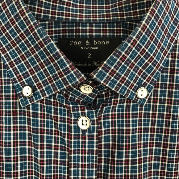 Rag & Bone Gingham Button Down - Picture 2 of 4